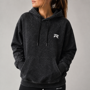 CANGURO RYVAL OVERSIZE NEGRO JASPEADO
